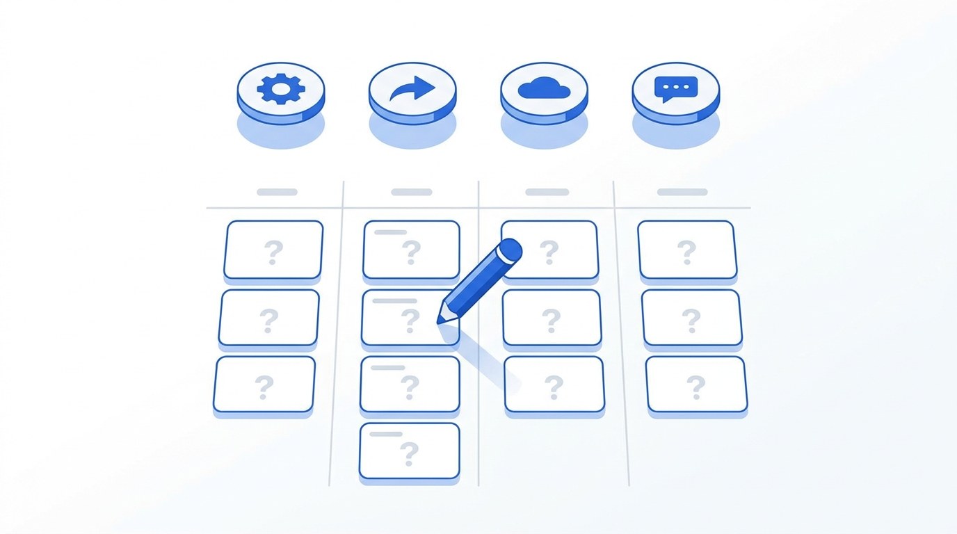 Illustration of a fixed test question set for AI citation tracking